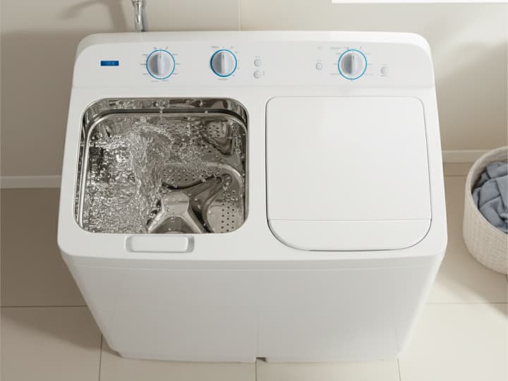 二層式洗濯機槽内はいつもピッカピカをイメージした画像